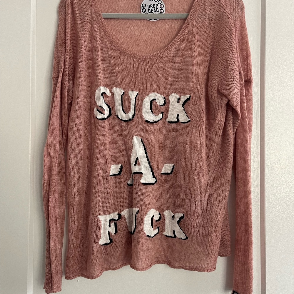 Crude Pink Knit Sweater